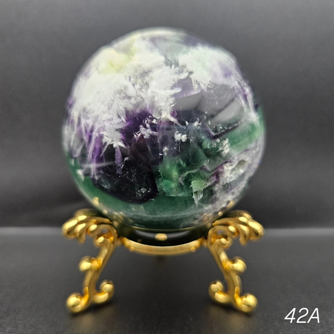 Feather Fluorite Spheres
