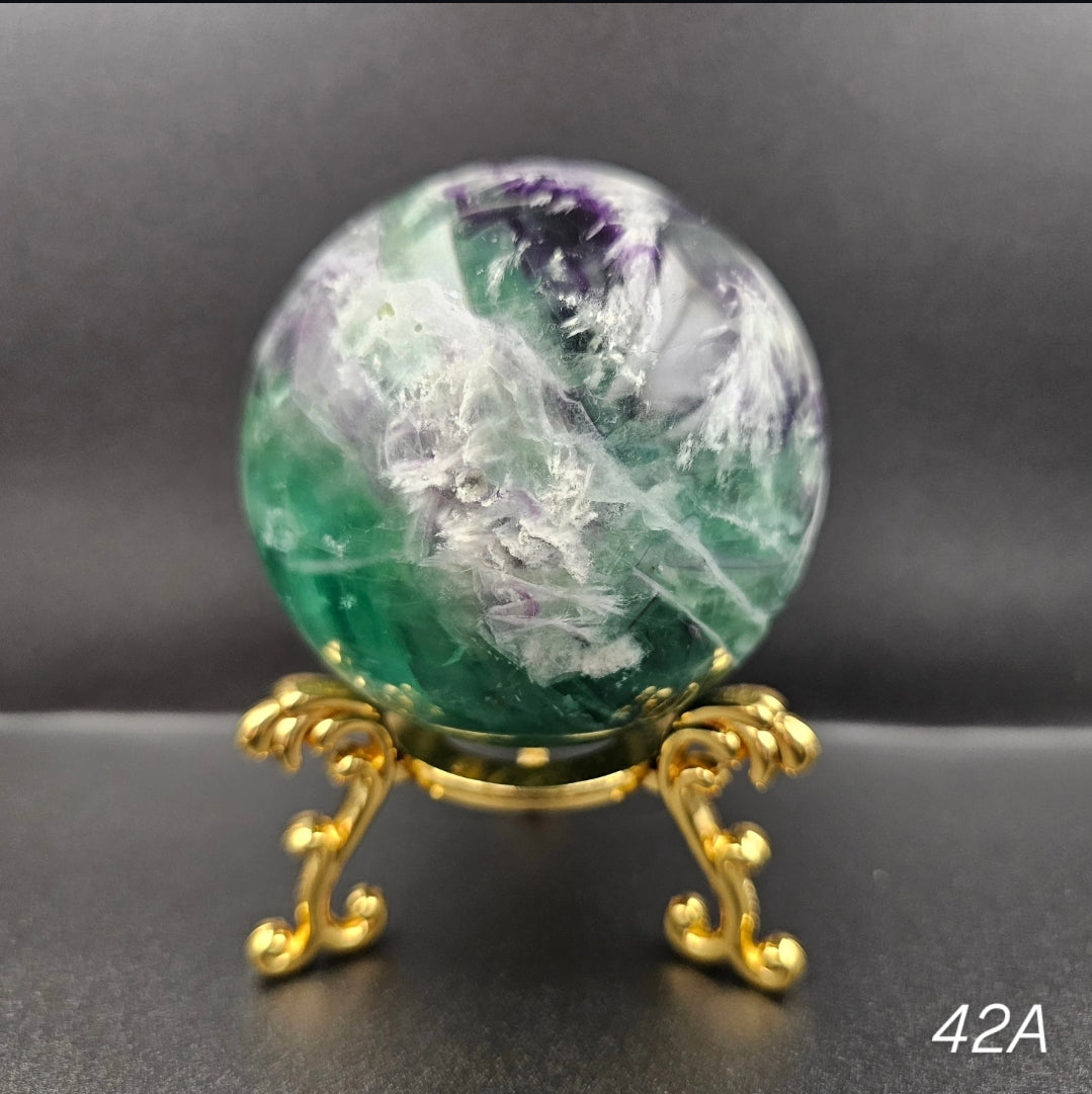 Feather Fluorite Spheres