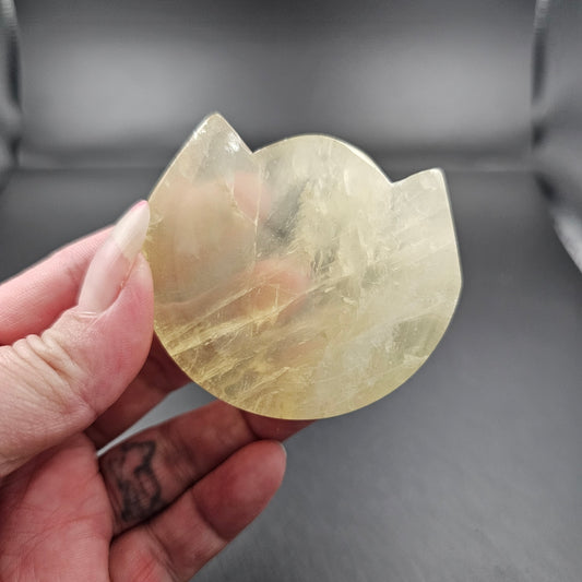 Kitty Face Citrine Ring Dish