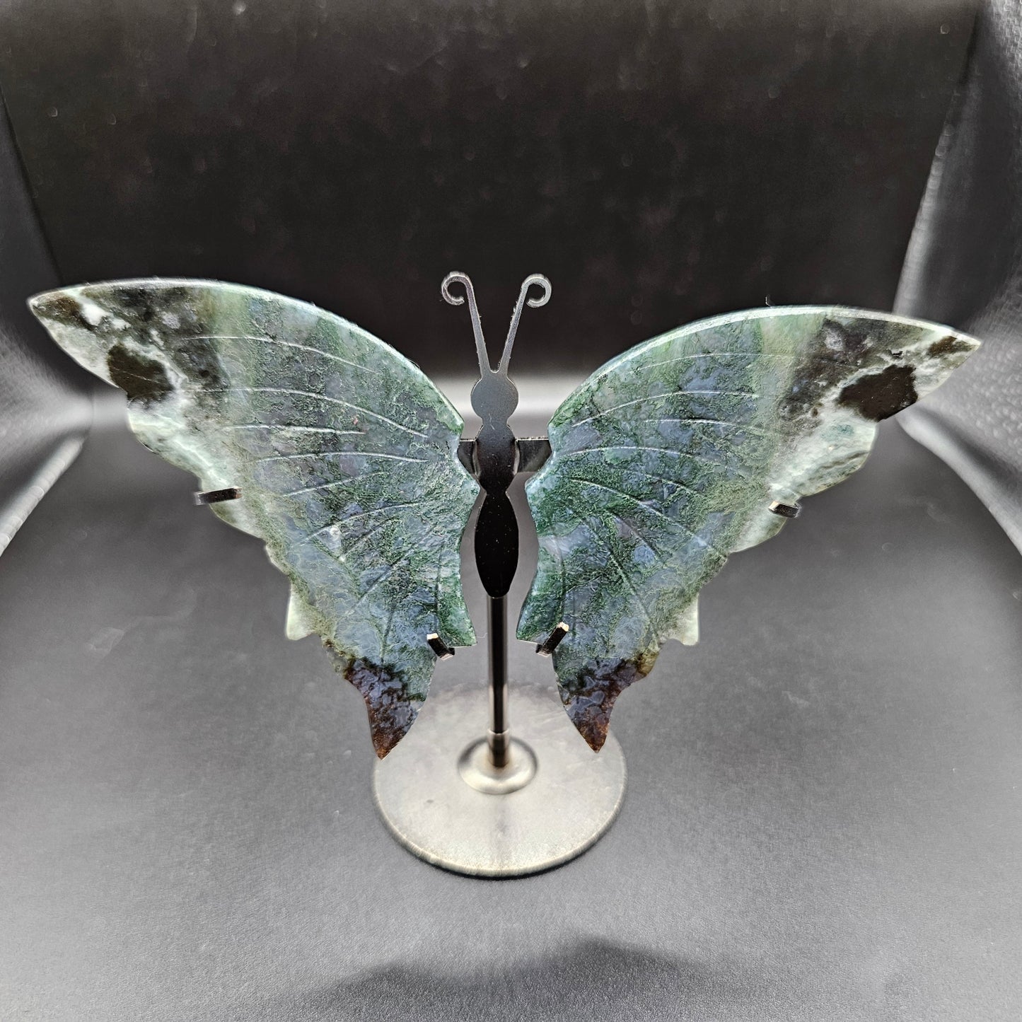 Moss Agate Butterfly 38BJ