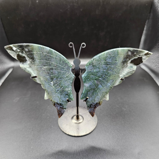 Moss Agate Butterfly 38BJ