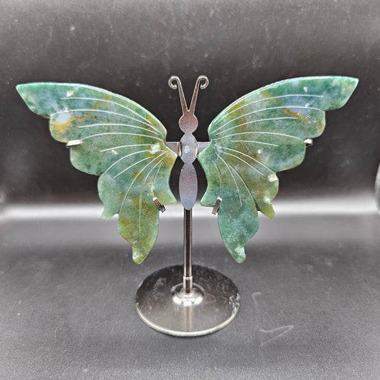 Moss Agate Butterfly 38BO