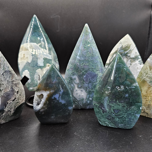 Moss Agate Point Ornament