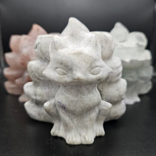 Purple Howlite Nine-Tailed Fox 42A